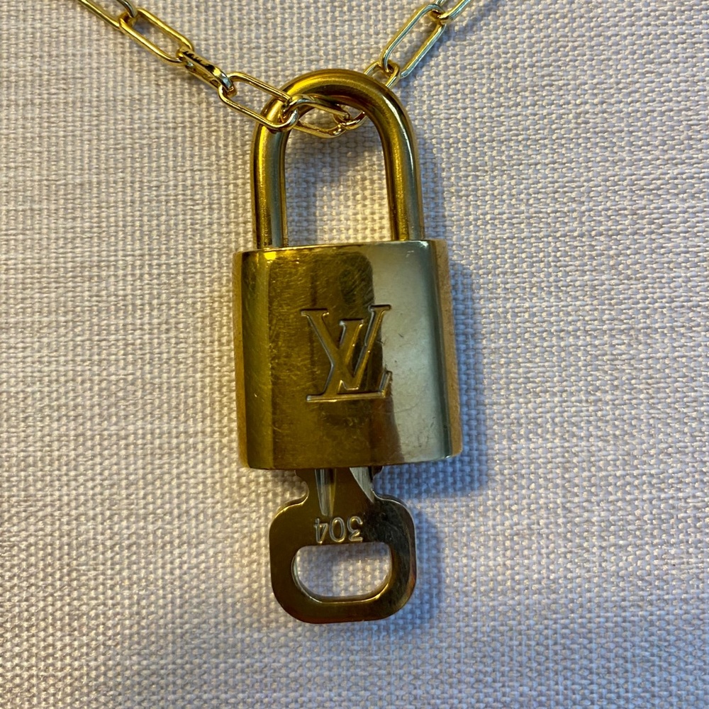 Up-cycled LV necklace